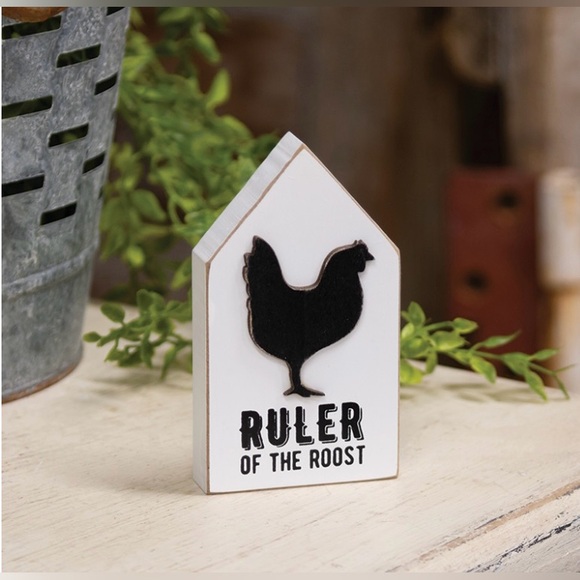 *Ruler of the Roost Wooden House Shaped Shelf Sitter - Picture 12 of 14